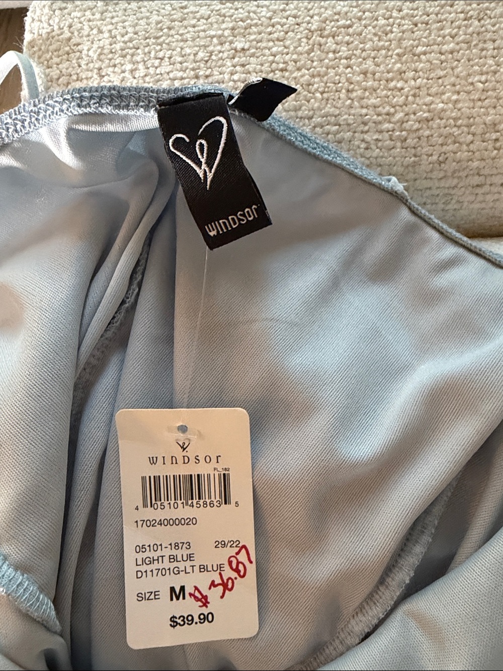 Windsor Light Blue Sparkle Ruched Mini Dress - Picture 9 of 9